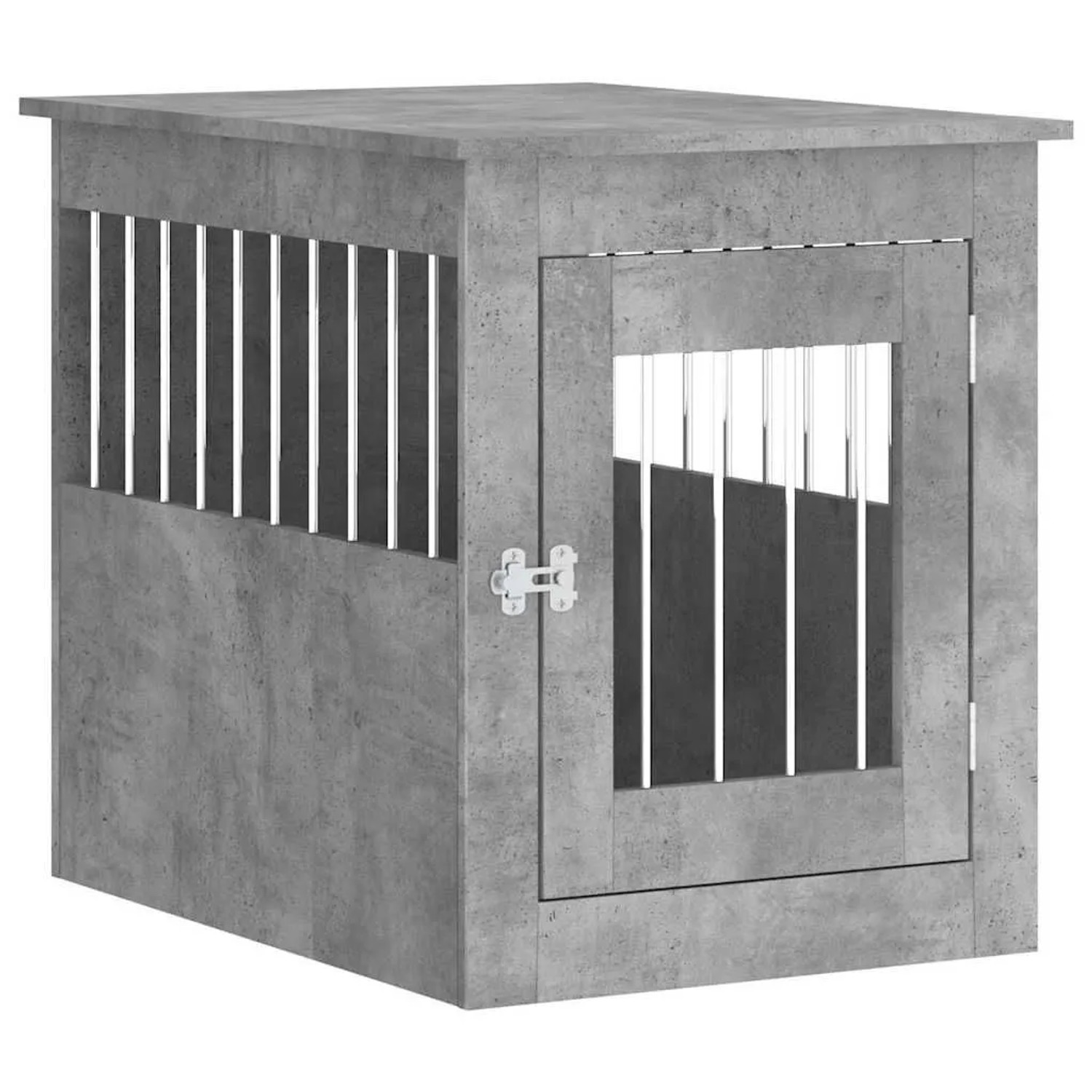vidaXL Hundekäfig im Möbelstil Betongrau 55x75x65 cm Holzwerkstoff 838319