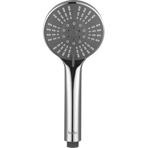 baliv Handbrause HBR-100.20, verchromt/anthrazit, mit 5 Strahlarten und Antikalk-Noppen.