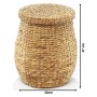 Kobolo Aufbewahrungskorb Wäschekorb aus Geflochtener Wasserhyazinthe_2