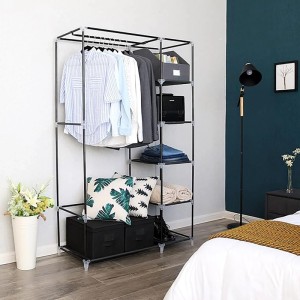 Songmics Stoffschrank Rylan 110 x 175 cm Grau