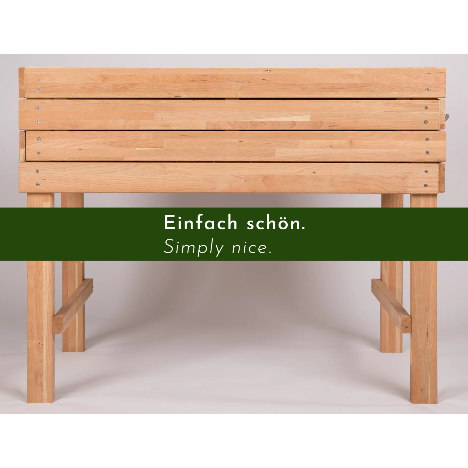 WONDERMAKE Design Hochbeet aus Kirschbaumholz, rötlich-braun, für Kräuter, Blumen und Gemüse.