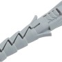 Grauer LUX Spreizdübel, 10x50 mm, 8er-Set, aus Kunststoff für Beton und Ziegel.