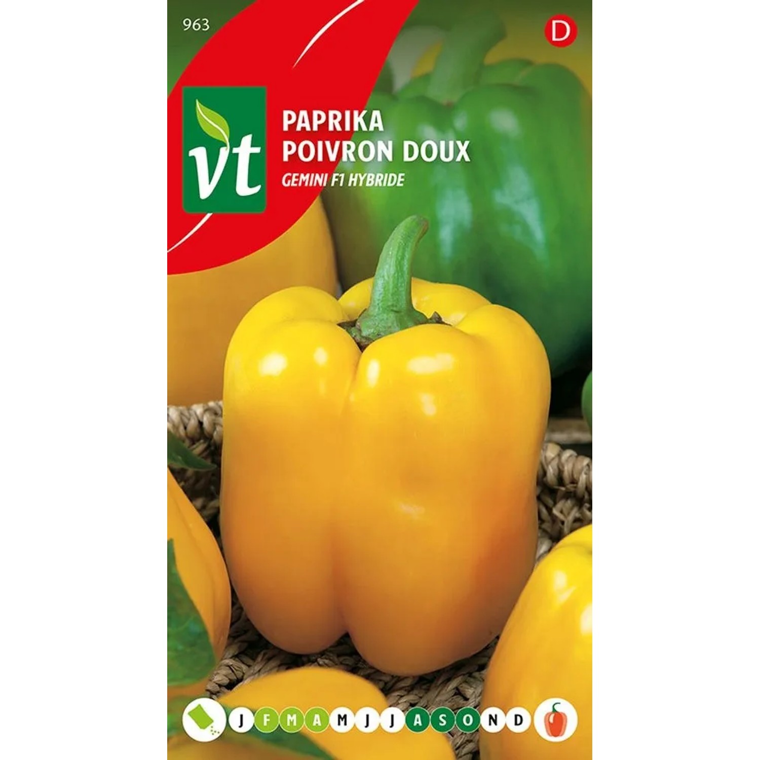 Paprika 'Goldenstar F1' Saatgut ca. 0,15 g Ertragreich