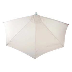 MCW Ersatzbezug für halbrunden Sonnenschirm Lorca in Creme, passend für 300 cm Schirme.