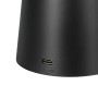 Detailaufnahme: Schwarze LED-Tischleuchte Martini mit USB-C Anschluss.