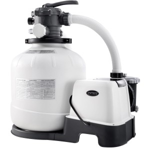 Intex Krystal Clear Sandfilteranlage mit Salzwassersystem ECO-20220-2, weiße Filteranlage