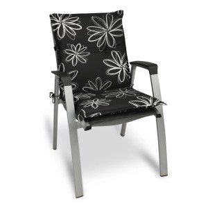 Beautissu Niedriglehner Auflage Flores Ornamente, 100x50x6cm, Gartenstuhl Kissen mit Blumenmuster.