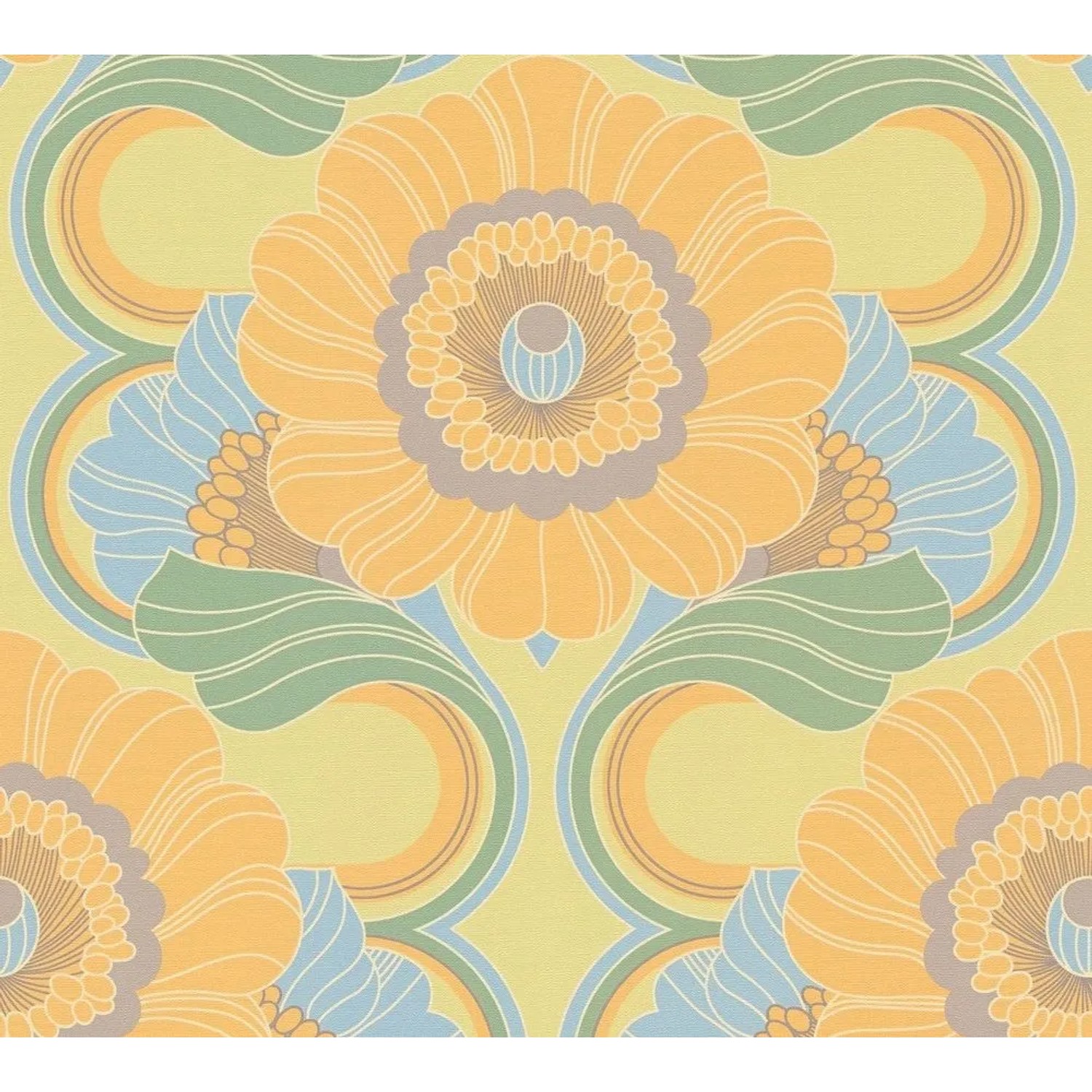 Tadessi Tapete Floral M1-No.11315 Vliestapete in Gelb