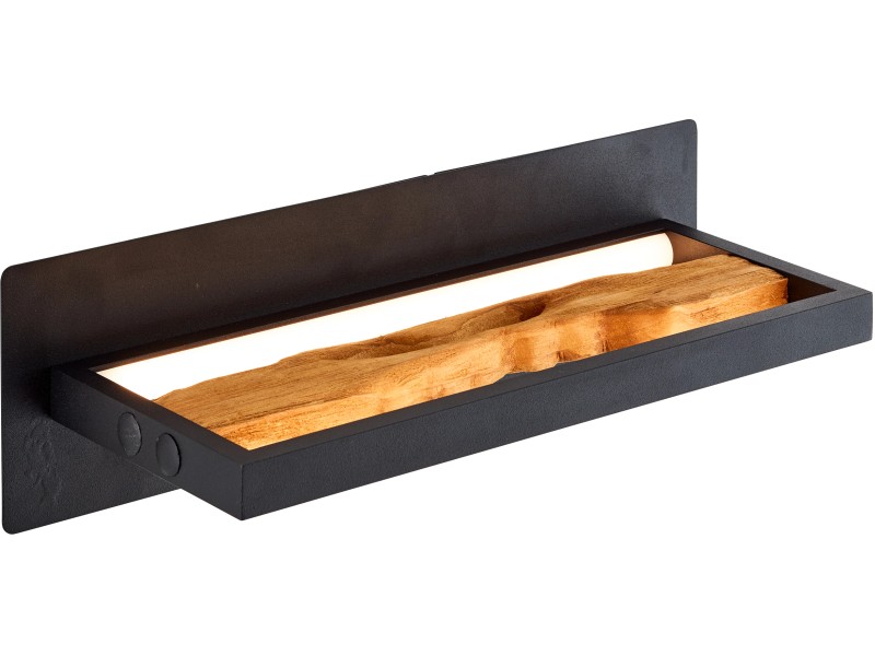 bei und 35 LED-Wandleuchte Schwarz Brilliant Holz kaufen OBI Chaumont cm
