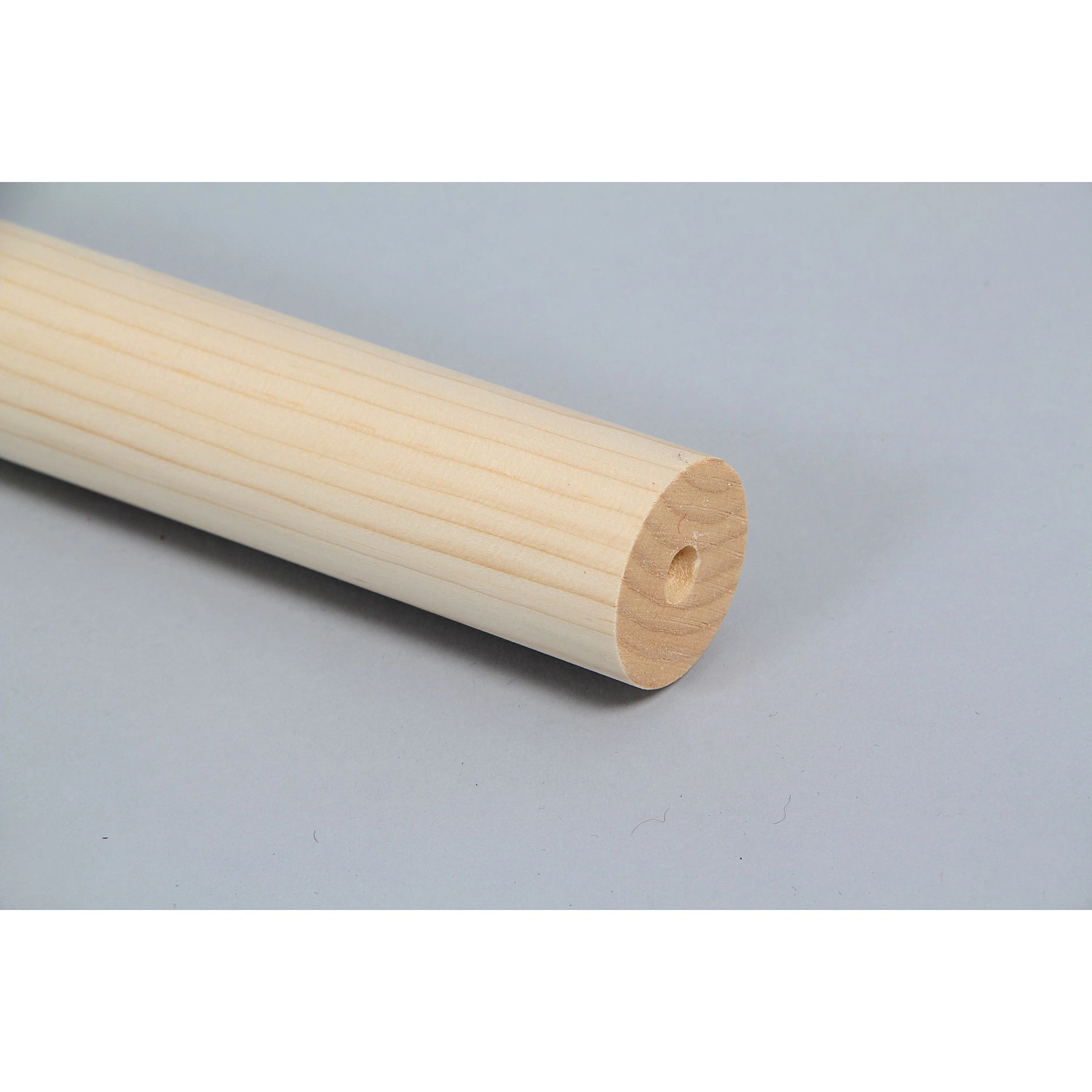 Massiver Fichte Handlauf, naturbelassen, Durchmesser 40mm, Länge 1500mm, für Innen- und Außenbereich.