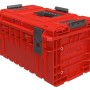 Roter PROREGAL QBRICK Werkzeugkasten One mit Deckelgriff und Klemmverschlüssen.