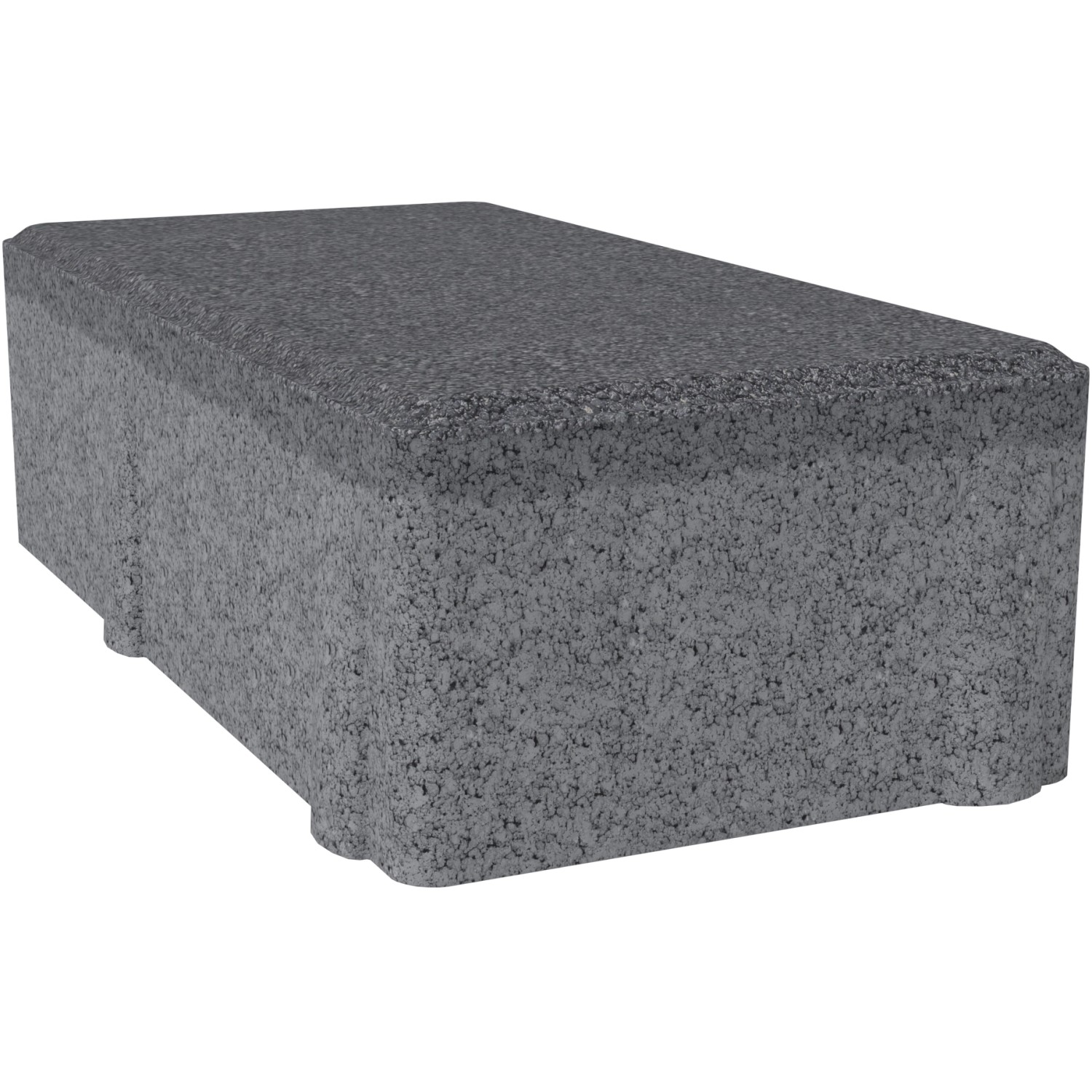 Rechteckiger Pflasterstein aus Beton in Anthrazit, 20x10x6 cm, für Gartenwege und Einfahrten.