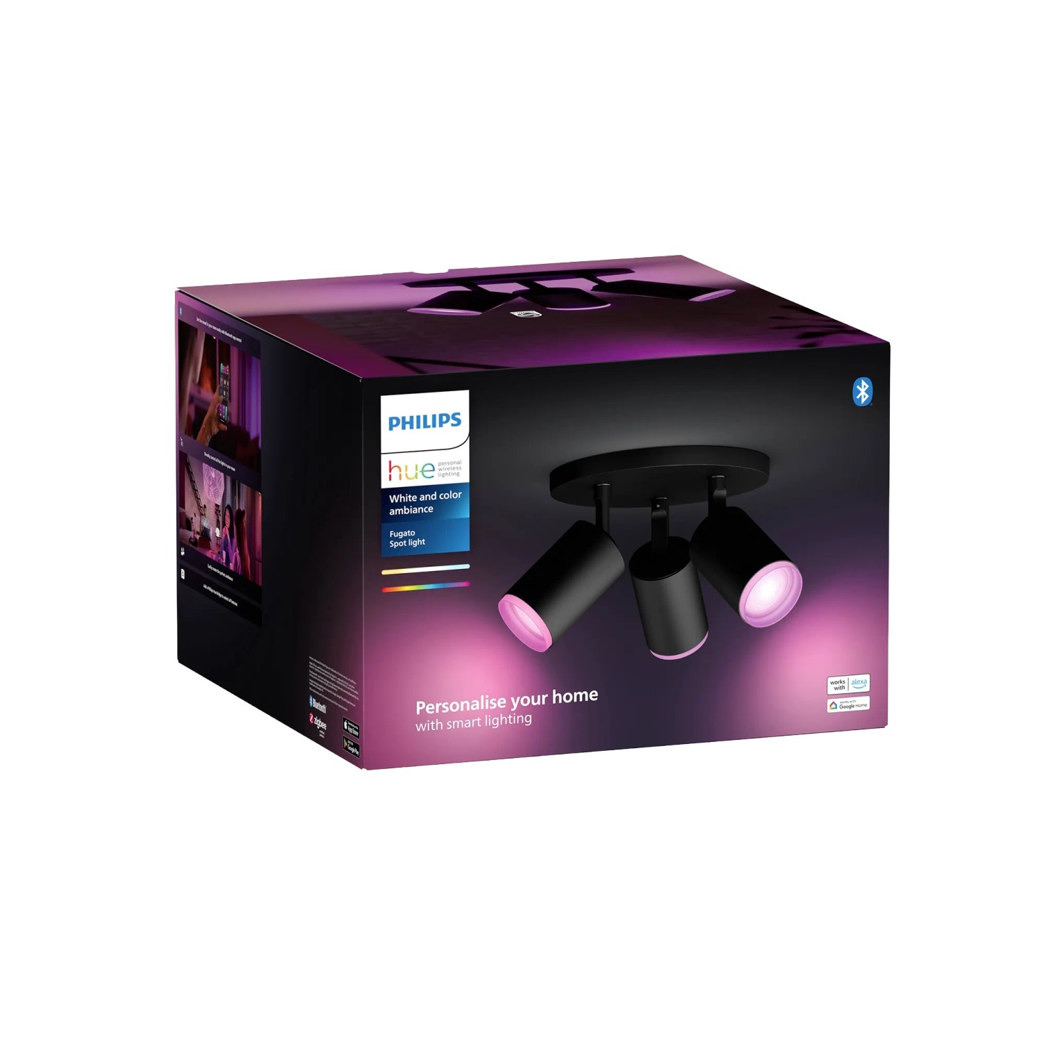 Philips Hue Smart-LED-Deckenleuchte Fugato White & Color Ambiance 3er Spot günstig online kaufen