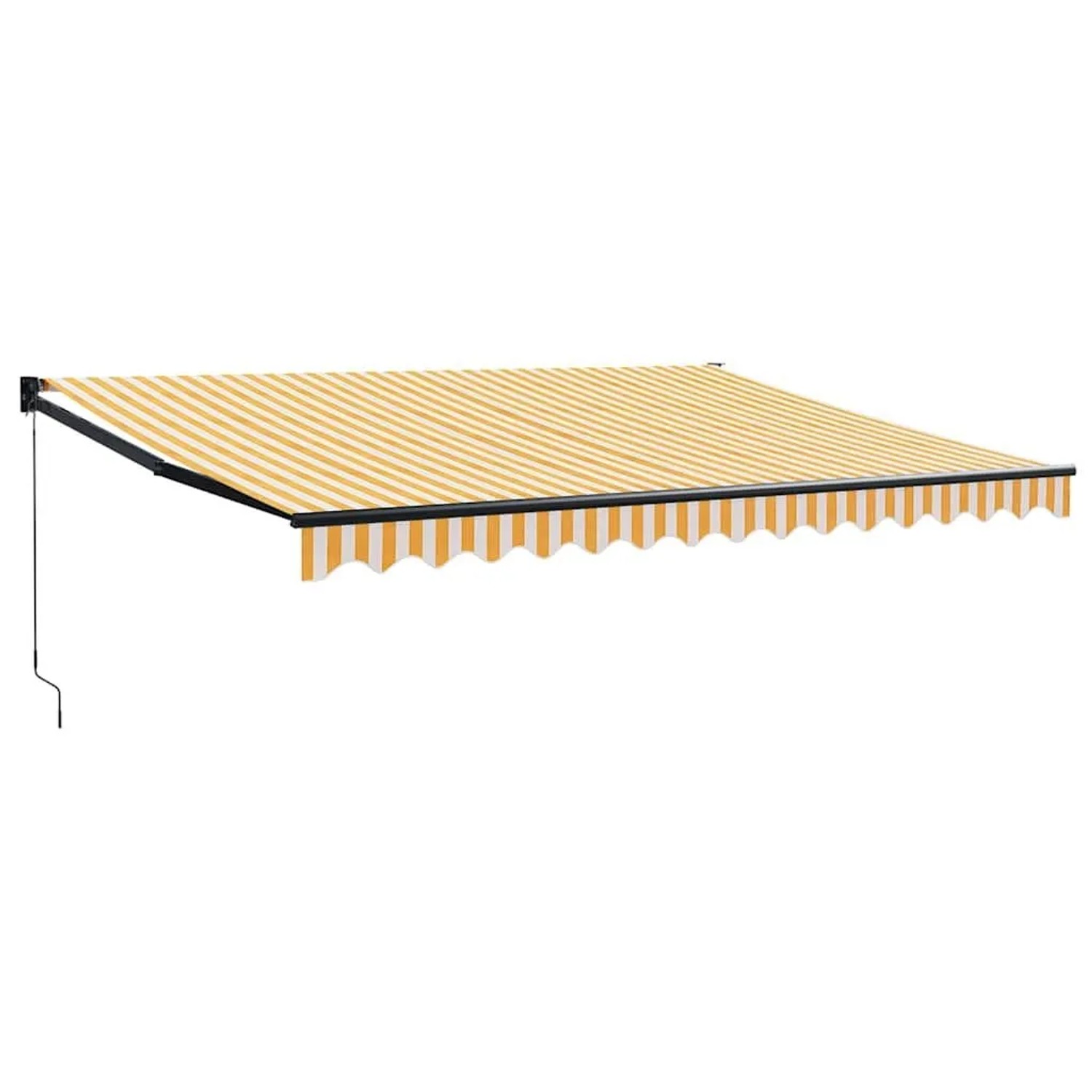 vidaXL Markise Einziehbar Gelb und Weiß 4x3 m Stoff und Aluminium 3154458