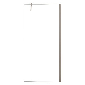AICA Walk-In Duschkabine mit 8mm ESG Glas und Chromrahmen, 100x200cm.