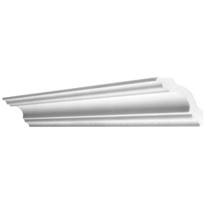 Weißes Decorate Zierprofil XZL04, 1 x 2 m, für Decken und Wände.