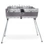 Grillpeter Mangal Grill Set mit 9 Drehspießen und Motor für Holzkohlegrillen.