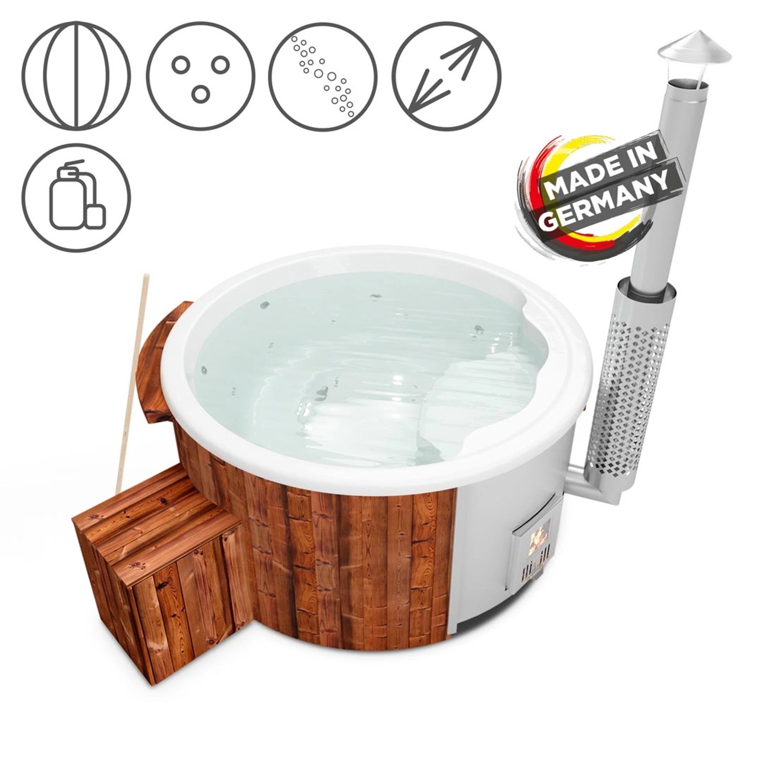 Holzklusiv Hot Tub Saphir 180 Thermoholz...