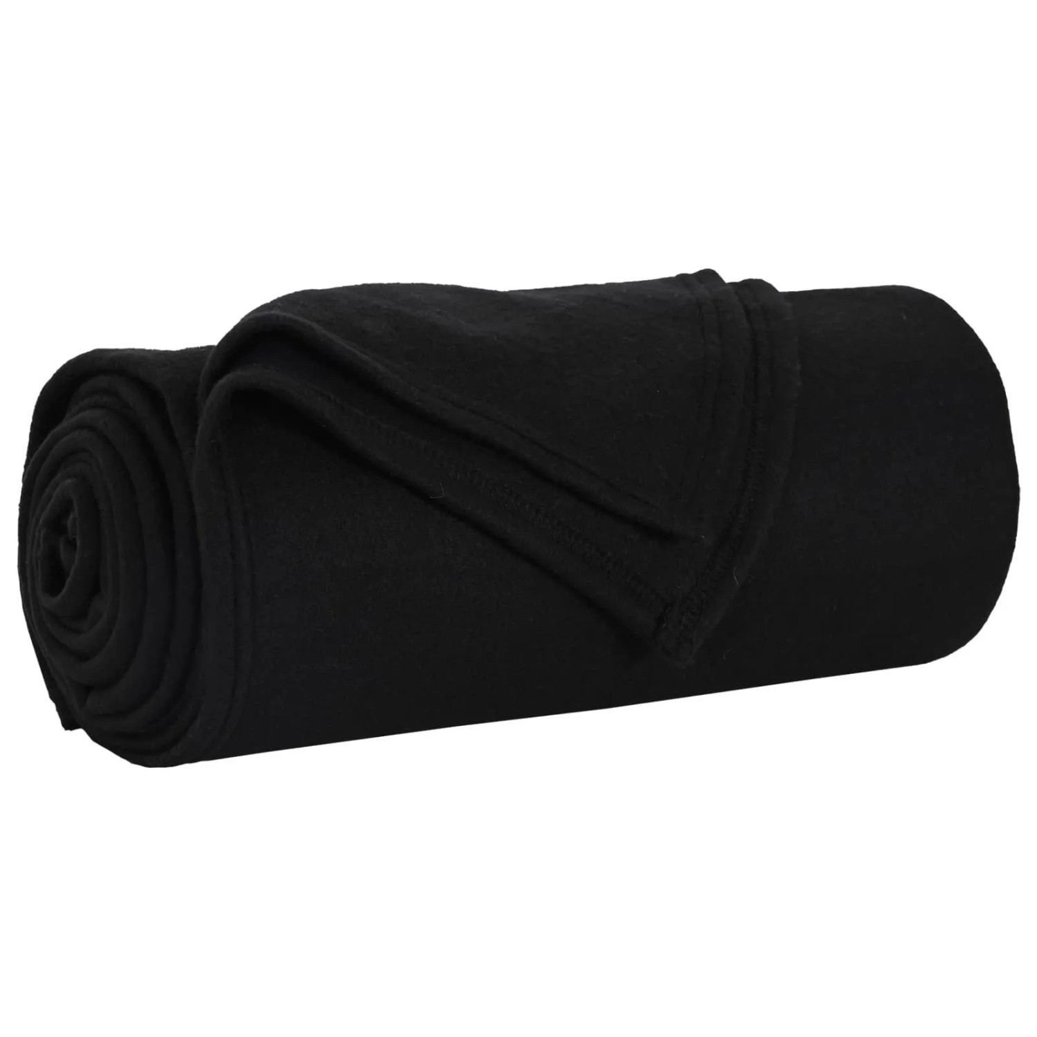 vidaXL Überwurfdecke Schwarz 240 x 220 cm Fleece 42017027