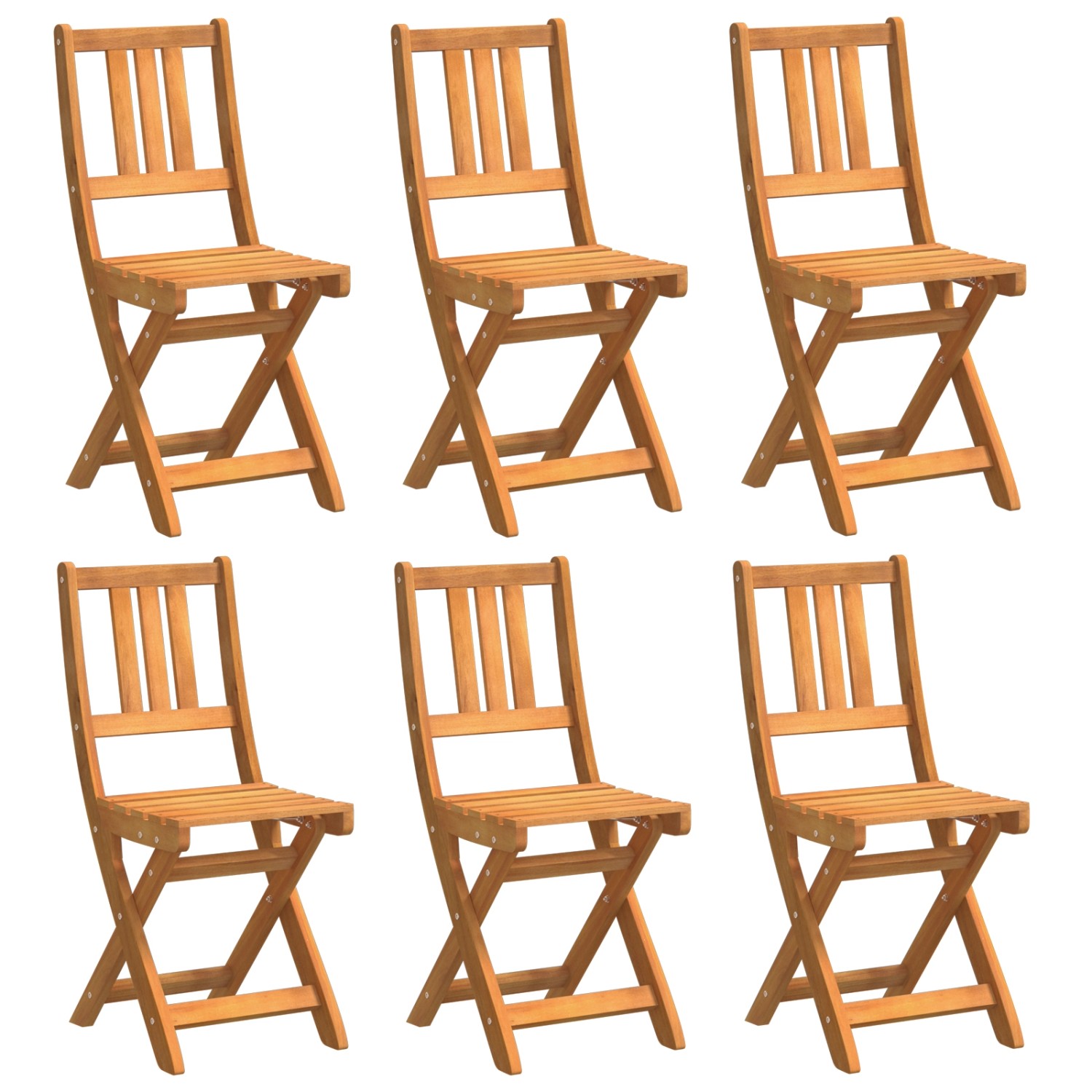 vidaXL Klappbare Gartenstühle 6 Stk 36x46x86 cm Massivholz Akazie 3324841 günstig online kaufen