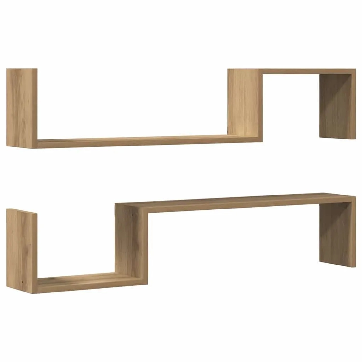 vidaXL Wandregale 2 Stk Artisan-Eiche 100x15x20 cm Holzwerkstoff 856613