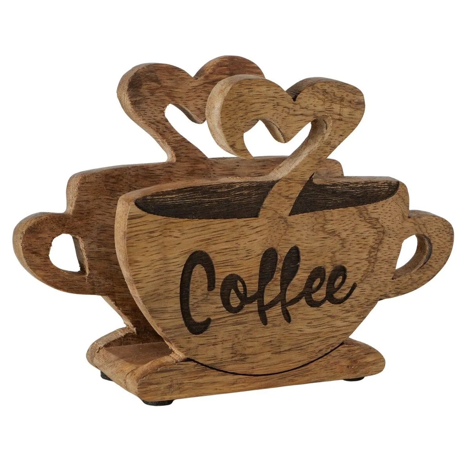 Boltze Serviettenhalter Coffee Mangoholz Braun
