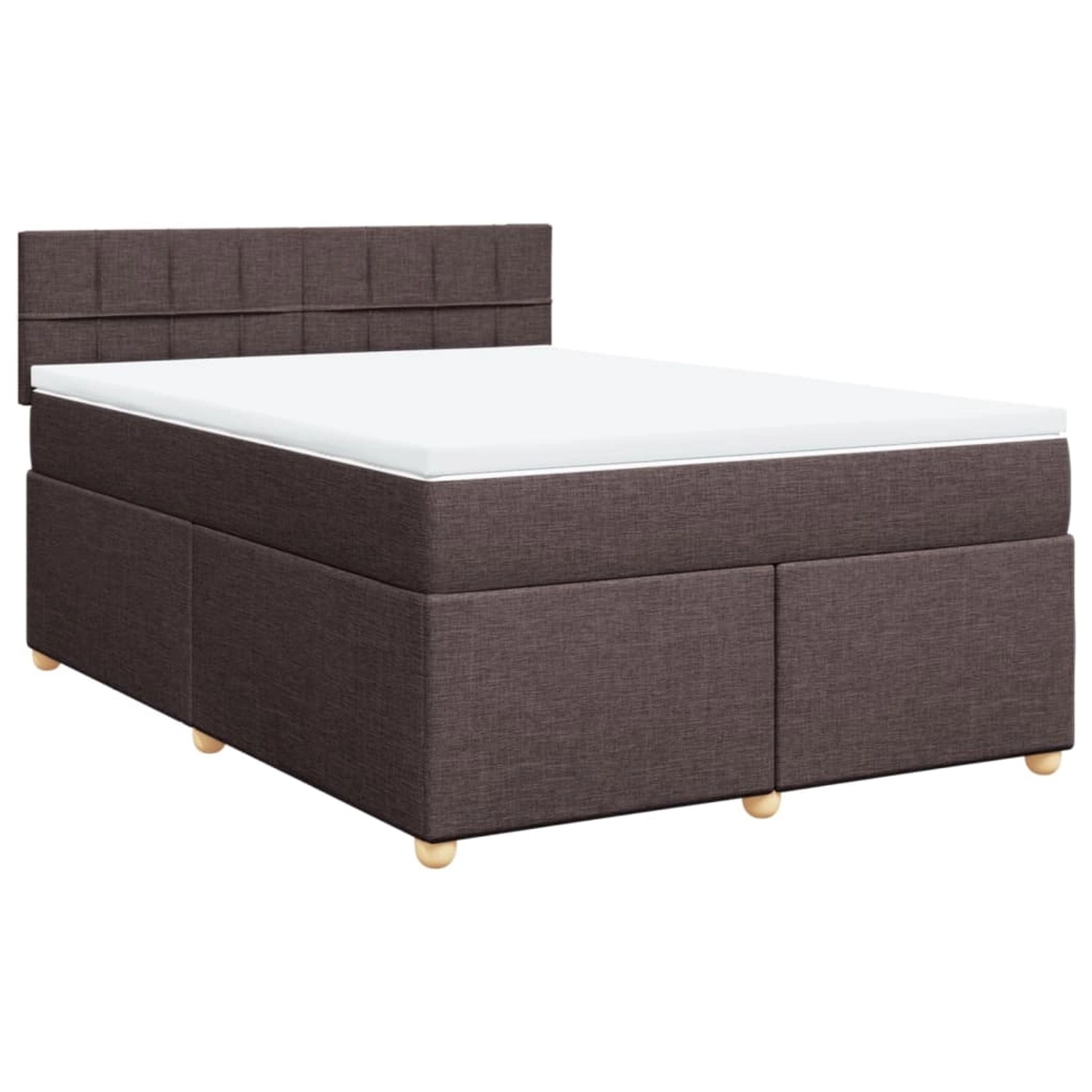 vidaXL Boxspringbett mit Matratze Dunkelbraun 160x200 cm Stoff 3286734 günstig online kaufen