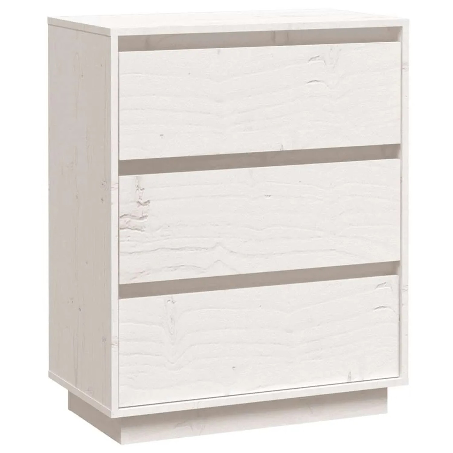 vidaXL Sideboard Weiß 60x34x75 cm Massivholz Kiefer 813361