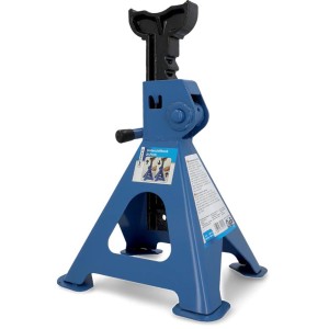 Cartrend Unterstellbock Profi 2t aus Stahl, blau, höhenverstellbar für Wartung & Reparatur.