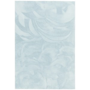 Pergamon Luxus Fellteppich Pearl Blau, 120x170cm. Weicher, blauer Kunstfellteppich mit Muster.