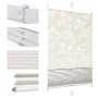 Sekey Doppelplissee Day&Night, beige mit Muster, 90x120cm, für Fenster, ohne Bohren.
