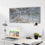 Banjado Magnettafel Silber mit Dornen aus Eis Motiv, 78x37cm. Wanddekoration für Notizen mit Magneten.