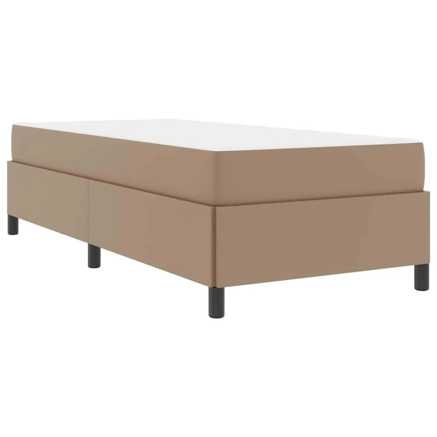 vidaXL Bettrahmen mit Matratze Cappuccino 90 x 200 cm Stoff 3398983
