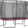 Rechteckiges EXIT Silhouette Trampolin 244x366cm in Rosa mit Sicherheitsnetz.