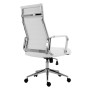Weißer Svita Bürostuhl Office Comfort mit hoher Rückenlehne und Chromgestell, Rückansicht.