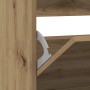 vidaXL Schuhschrank Räuchereiche, Holzwerkstoff, Detailansicht der Schuhablage.