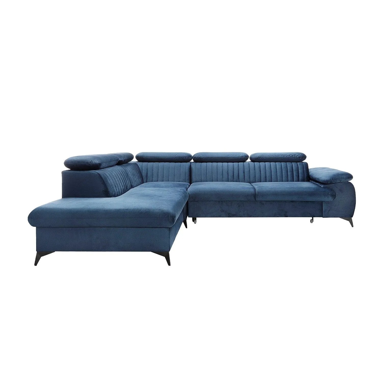 Vente-unique Schlafsofa Samara Marineblau 275 cm
