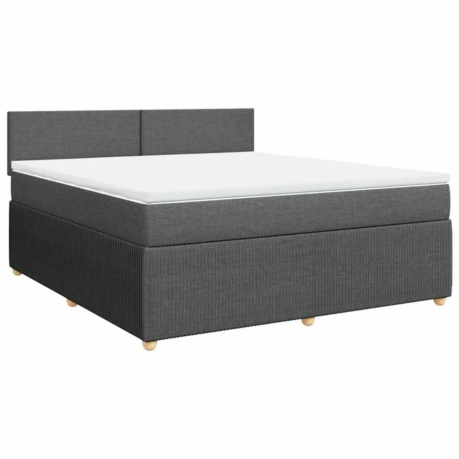 vidaXL Boxspringbett mit Matratze Dunkelgrau 180x200 cm Stoff 3287529 günstig online kaufen