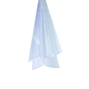 Bagnoxx Schleiflippendichtung für Duschtür, 1m, transparent, für 6mm Glas.