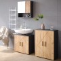 Vicco Midischrank Irma, Anthrazit/Goldkraft Eiche, Badregal mit Stauraum.