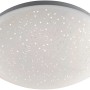 Weiße LED-Deckenleuchte Skyler mit Sternenhimmel-Optik, Ø 25 cm.