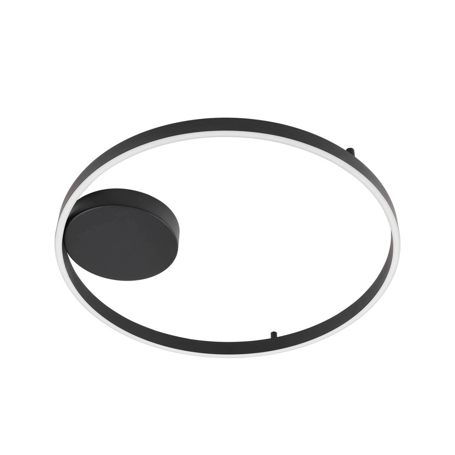 Lucande LED Smart Home Deckenlampe Moise 10039435 Dimmbar mit Leselampe Modern in Schwarz aus Aluminium 1-flammig Wohnzi...