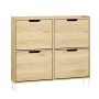 SoBuy Schuhschrank Schmal mit 4 Klappen Schuhkipper für Diele Flur FSR100-N