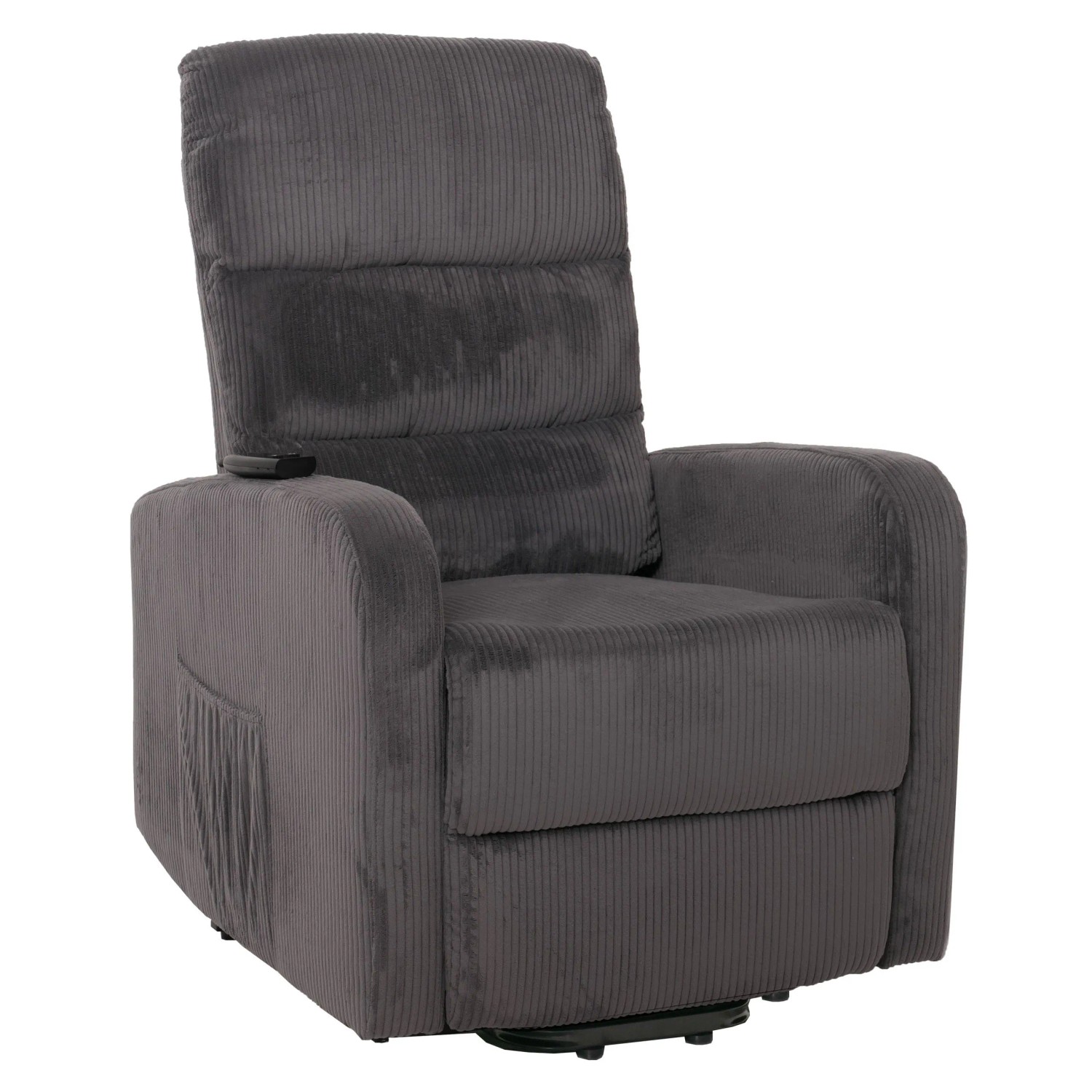 MCW Fernsehsessel K62 Liegefunktion Aufstehhilfe Metall Stoff/Textil Dunkelgrau