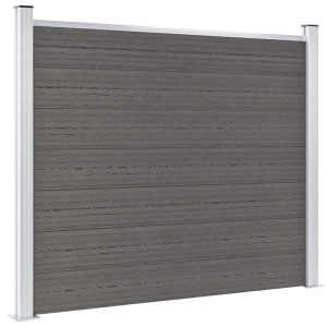 vidaXL Zaunelement WPC 180x146 cm Grau 148982
