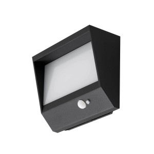 Lucande LED Solarleuchte Außen Dava 10020305 mit Bewegungsmelder Spritzwassergeschützt Modern in Schwarz aus Aluminium