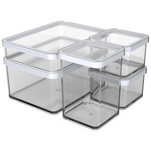 Rotho Dosen-Set Loft Premium Transparent 5-teilig