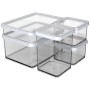 5-teiliges, transparentes Rotho Dosen-Set Loft Premium. Aufbewahrungsboxen in verschiedenen Größen.