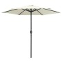 furnicato Sonnenschirm, sandweiß, mit Aluminium-Mast. Ideal für Balkon und Garten.
