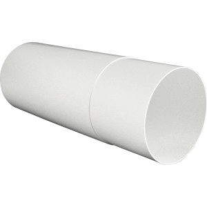 Weißer Marley Teleskopkanal System 150 zur Montage von Gitter, aus Kunststoff.